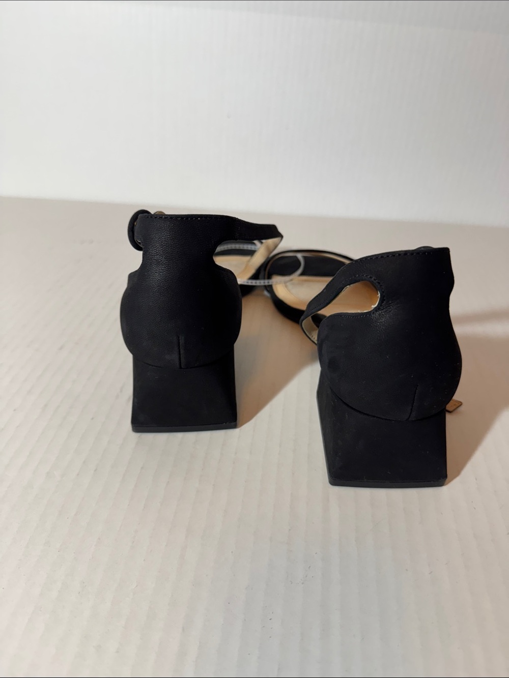 Alex Marie Black Square-Toe Ankle-Strap Block Heel Sandals - Picture 3 of 5